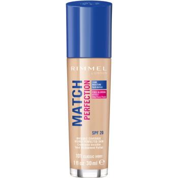 Rimmel Match Perfection tekutý make-up SPF 20 odtieň 101 Classic Ivory 30 ml