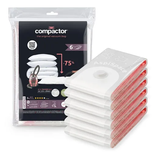 Compactor Set de saci de depozitare sub vidAspispace XL 6 buc., 140 l, 80 x 130 cm, 6 buc.