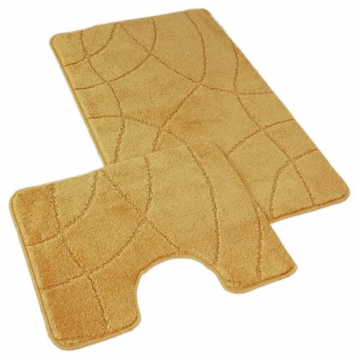Set de covorașe de baie Kvalitex Labyrint auriu,60 x 100 cm, 60 x 50 cm