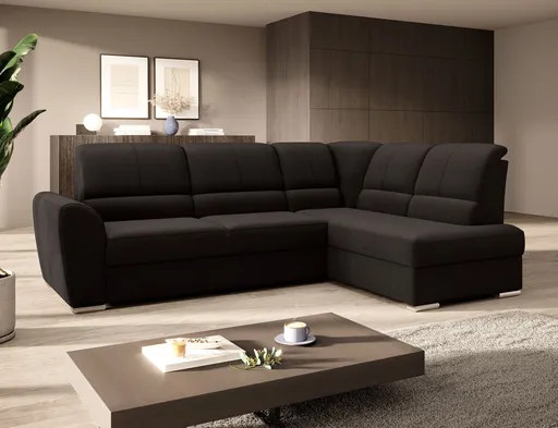 Coltar extensibil dreapta 3 locuri ELTAP, RT-22FL, Siber, 270x186x93 cm, lemn/poliester, maro inchis