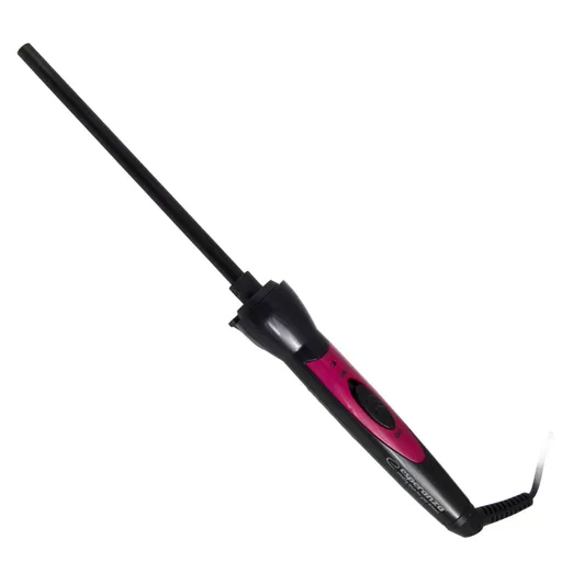 Ondulator pentru par Esperanza Laura EBL014, Bucle afro, 10 mm, Ceramica, Negru / Roz