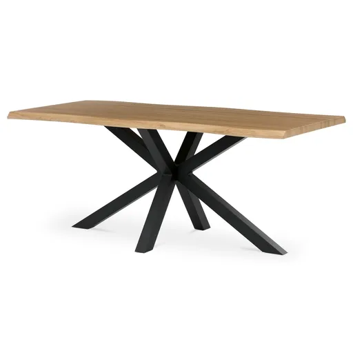 Masă de sufragerie 180 x 90 cm, stejar sălbatic, maro deschis