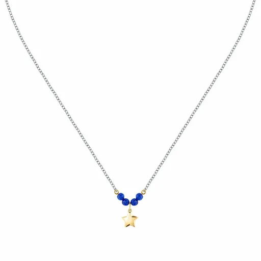 Morellato Colier frumos bicolor cu agat albastru Talismani SAIX22