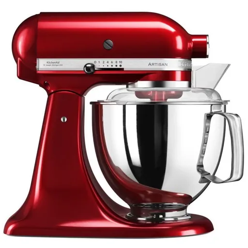 Mixer planetar Kitchenaid Artisan Elegance 5KSM175PSECA, 300 W, 4,8 l, Direct drive, 10 viteze, Candy Apple