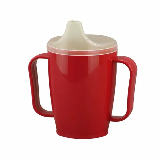 Cană cu două capace 250 ml, roșu, roșu