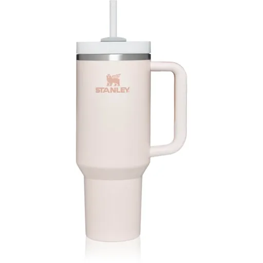 Stanley Quencher H2.O FlowState™ Tumbler pahar din oțel inoxidabil cu pai mare Rose Quartz 1180 ml