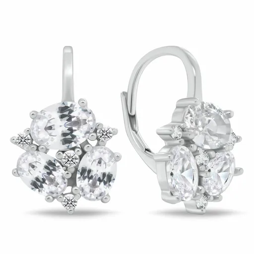 Brilio Silver Cercei fermecători din argint cu zircon transparent EA1182W