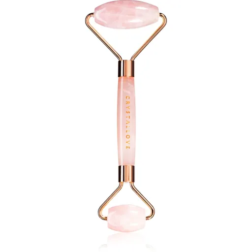 Crystallove Rose Quartz Roller rolă pentru masaj faciale 1 buc
