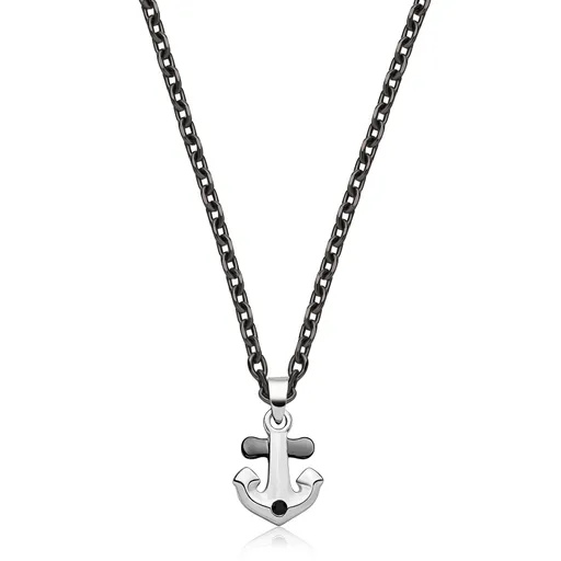 S'Agapõ Colier din oțel pentru bărbați Ancoră Nautika SNK06