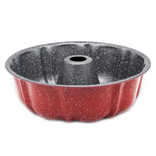 Forma de chec Oliver Voltz OV51223RA, 25.5 cm, Acoperire antiaderenta din marmura, Rosu