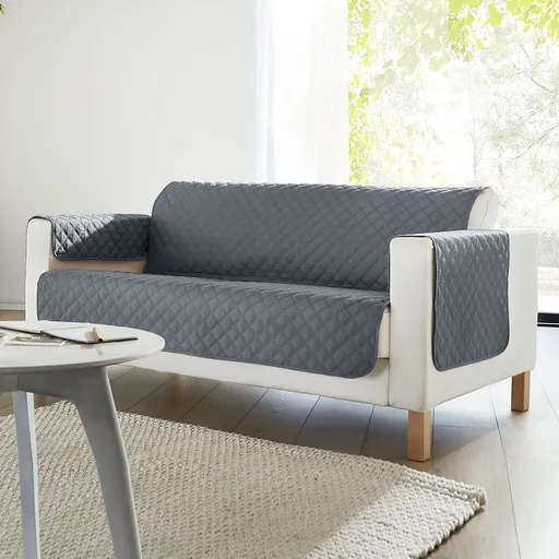 Husă matlasată antiderapantă pentru fotoliu și canapea, fabricată din microfibră