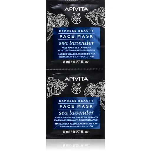 Apivita Express Beauty Moisturizing Face Mask Sea Lavender mască pentru față cu efect de hidratare 2x8 ml