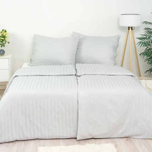 Lenjerie de pat atlas Stanex grail gri deschis ,140 x 220 cm, 70 x 90 cm, gri deschis, 140 x 220 cm, 70 x 90 cm