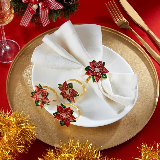 2 Inele de șervețel Poinsettia Eldo