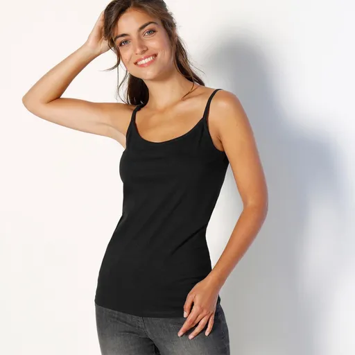 Top cu bretele înguste, confecționat din bumbac organic