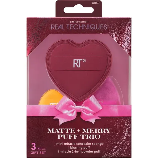 Real Techniques Matte + Merry Puff Trio set aplicatoare