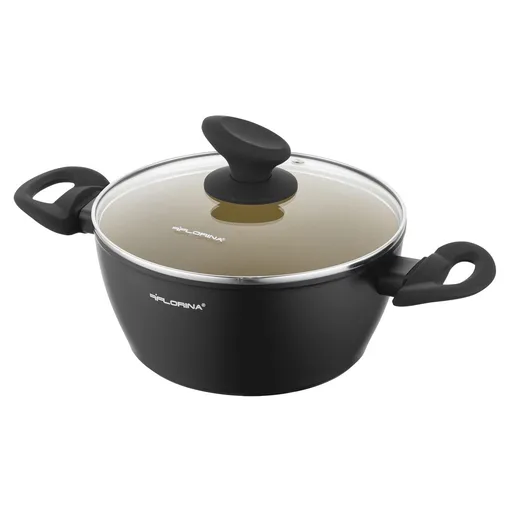 Florina Oală din aluminiu cu capac AmVegan byMateusz Gessler, 20 cm, 2,1 l, diam. 20 cm