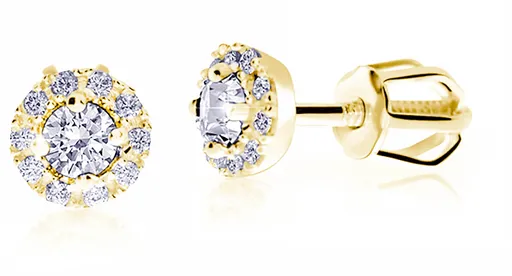 Cutie Jewellery Cercei fini cu șurub din aur galben Z9002-3100-30-10-X-1