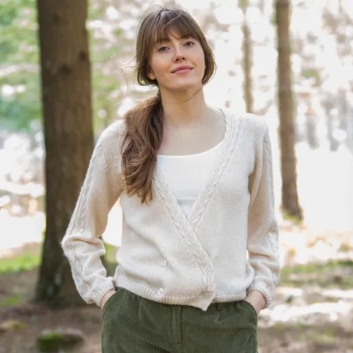 Pulover cu nasturi încrucișați