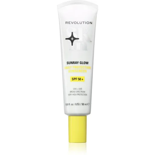 Revolution Skincare Sunray Glow Daily Protection crema de soare pentru fata pentru o piele mai luminoasa SPF 50+ 50 ml