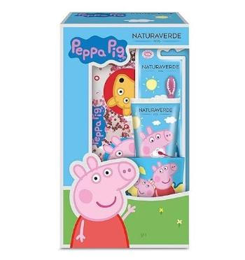 Peppa Pig Zubní kartáček s pastou dárkový set se skleničkou a taštičkou