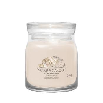 Lumânare parfumată Yankee Candle Signature  în borcan, medie, Warm Cashmere, 368 g