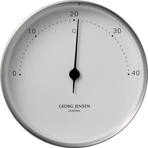 Nerezový teploměr KOPPEL 10 cm, bílý ciferník - Georg Jensen