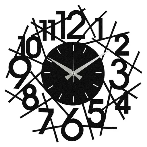 Ceas de perete Rasputin,Black, 48 x 48 cm