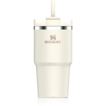 Stanley Quencher H2.O FlowState™ Tumbler pahar din oțel inoxidabil cu pai mic Cream 2.0 590 ml