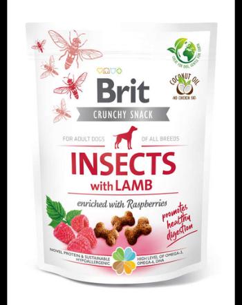 BRIT Care Dog Crunchy Crakcer Insect&amp;Lamb 200 g recompense crocante pentru caini, cu insecte si miel