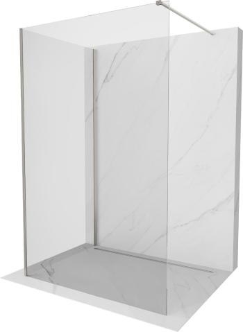 MEXEN/S Kioto Sprchová zástěna WALK-IN 120 x 70, transparent, nikl kartáčovaná 800-120-212-97-00-070
