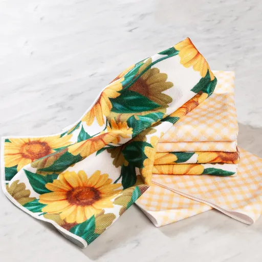 6 prosoape din microfibră floarea soarelui/cadrat