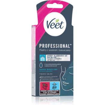 Veet Professional Benzi de ceara depilatoare pentru fata pentru piele sensibilă 40 buc