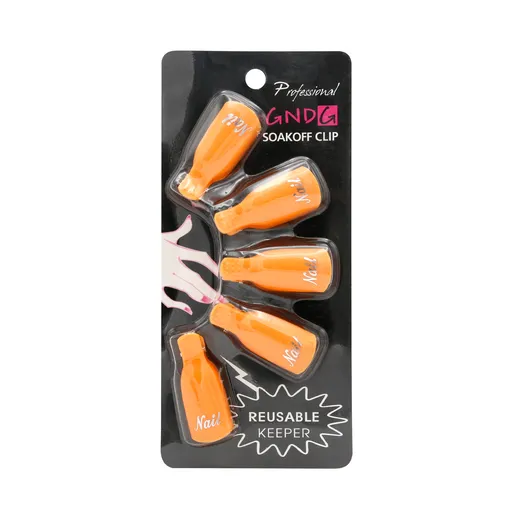 Clipsuri pentru indepartarea ojei semipermanente set 5 buc - Orange