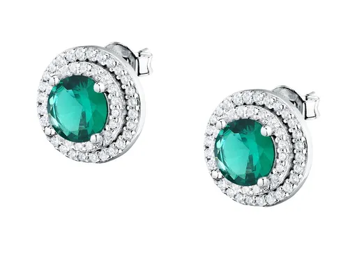 Morellato Cercei sclipitori din argint cu zirconiu cubic verde Tesori SAIW275