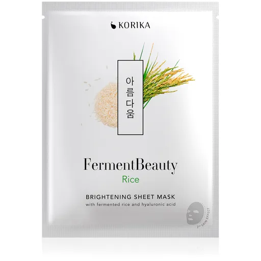 KORIKA Mască de pânză de iluminare FermentBeauty Rice (Brightening Sheet Mask) 20 g