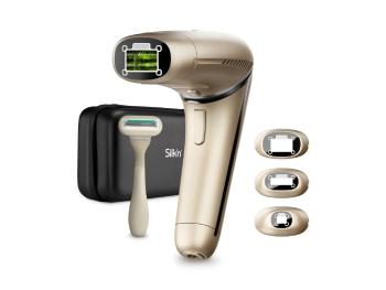 Silk'n Epilator cu laser pulsat Silk 'n 7 cu cap flexibil Champagne (600 000 de impulsuri)