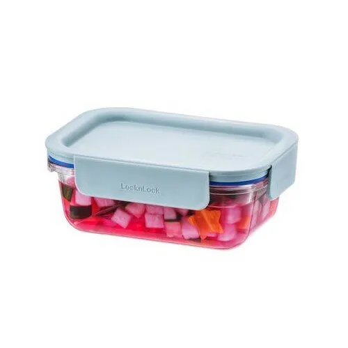 LOCKnLOCK Cutie din sticlă dreptunghiulară CLEAR,380 ml, mentă, 380 ml