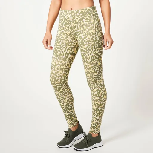 Colanți cu buzunare și imprimeu, poliester reciclat