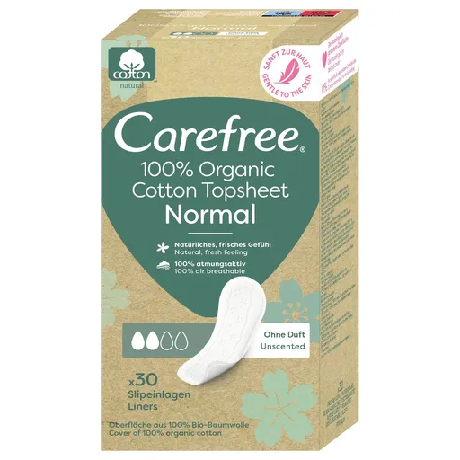 Carefree Absorbante pentru chiloți Organic Cotton Normal 30 ks
