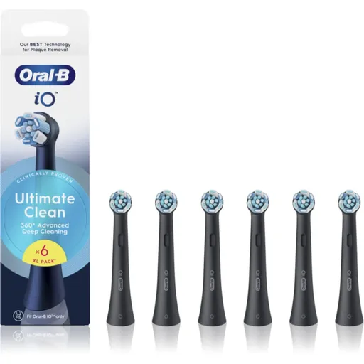 Oral-B iO Ultimate Clean capete de schimb pentru periuta de dinti Black 6 buc
