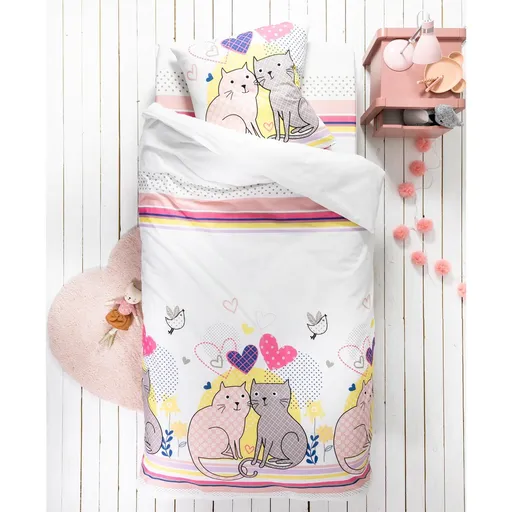 Lenjerie de pat pentru copii Cat love