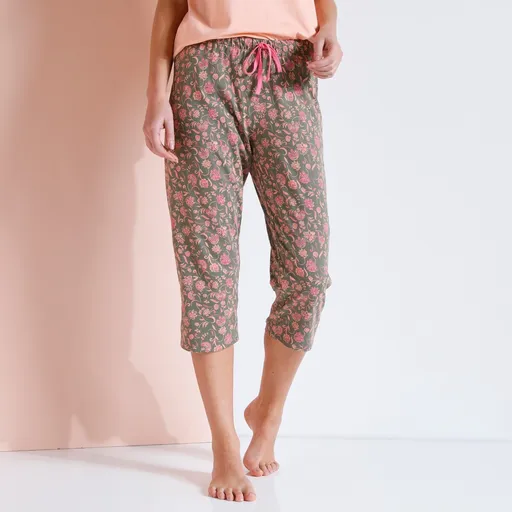 Pantaloni de pijama 3/4 cu imprimeu floral Bohème
