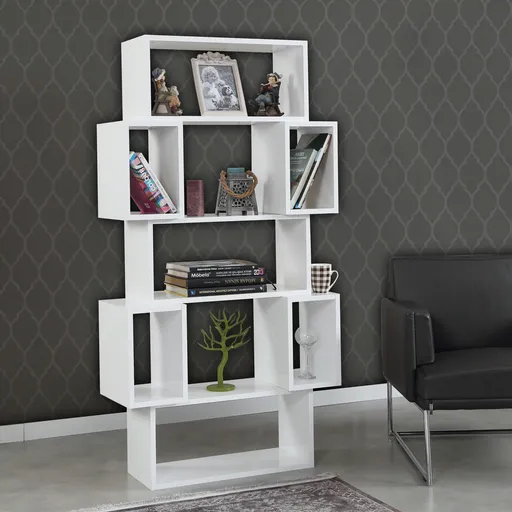 Corp biblioteca, Hanah Home, Box, 84x160x30 cm, Alb
