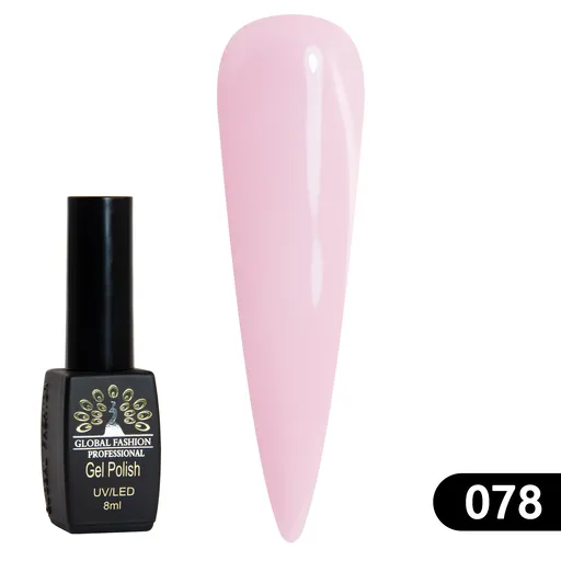 Gel Lacquer Global Fashion Black Elite 8 ml - 078, TPO Free