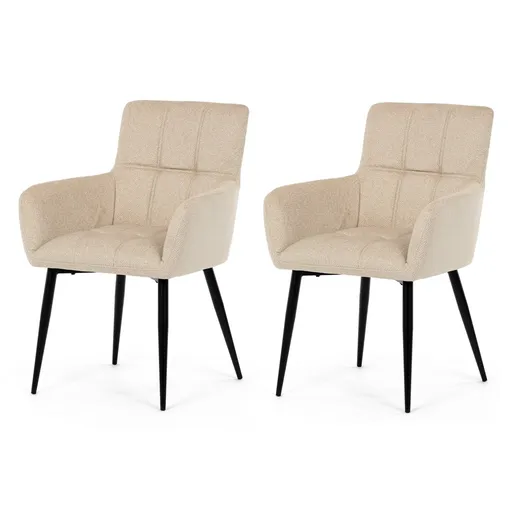 Set de scaune de sufragerie DCH-P3146 CRM2, 2 buc., crem deschis