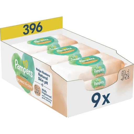 Pampers Harmonie Protect&Care Șervețele umede pentru copii cu gălbenele 396 buc