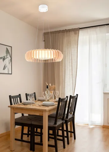 Lustra Monte, RL, 60x150 cm, 40W, 1x SMD, plastic, alb/natur