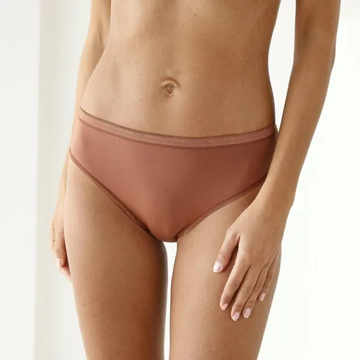 Set de 3 perechi de chiloți midi din bumbac elastic