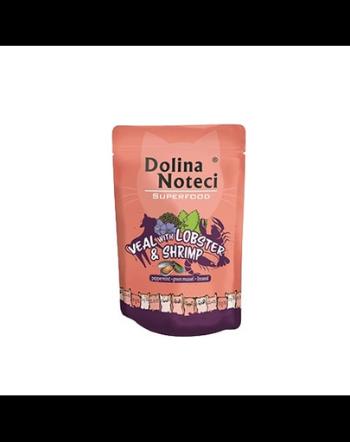 DOLINA NOTECI Superfood hrană umedă pentru pisici, cu homar, vițel și creveți 85g